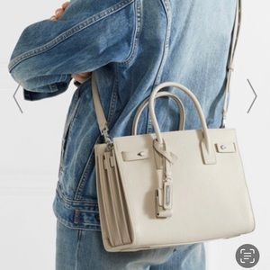 Excellent condition Saint Laurent SAC DE JOU cream light beige